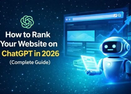 How to rank your website on ChatGPT in 2026 complete AI SEO guide illustration